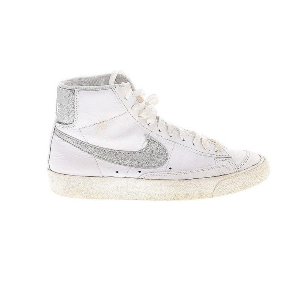 Nike‎ Blazer Mid 7 1/2 High Top Sneakers Classic Athletic White Silver